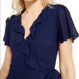 NWT Size Small Michael by Michael Kors Ruffled Side Tie Wrap Dress